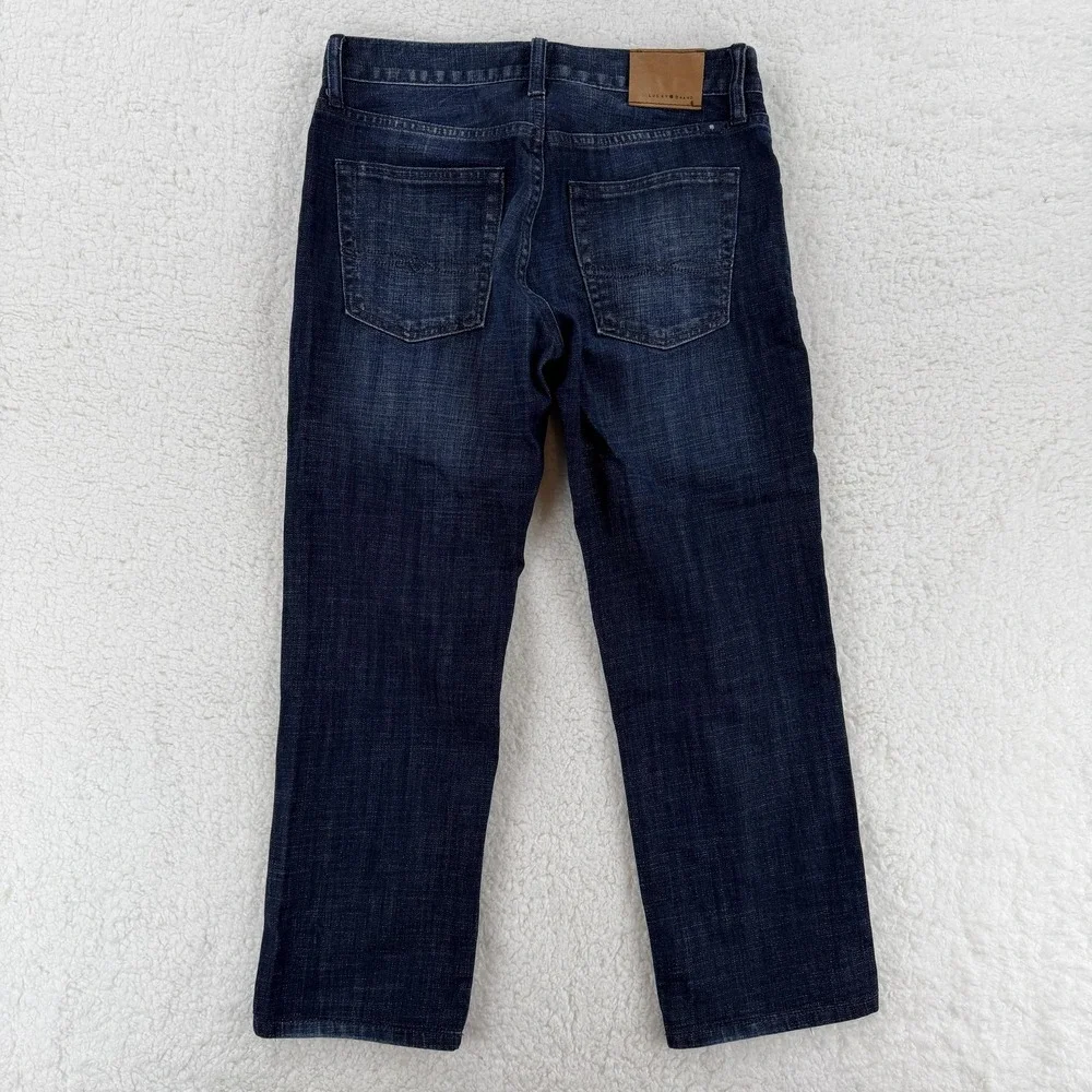 Lucky Brand 221 Original Straight Jeans‎ Mens 30x28 Dark Wash Stretch Denim